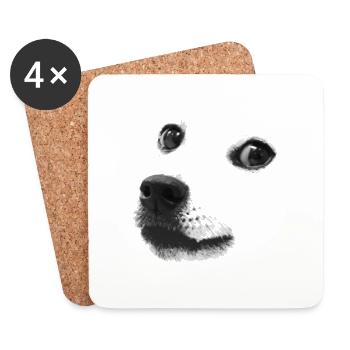 Doge - Coasters (set of 4) - white - Front