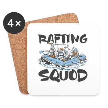 Rafting Squad Outfit für Teams Boot fahren Berge - Untersetzer (4er-Set) - Weiß - Vorne
