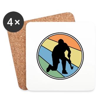 Field hockey Hockey players Hockey - Coasters (set of 4) - white - Front