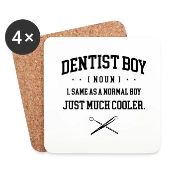 Dentiste Boy Identique À Un Garçon Normal Juste Beaucoup Plus Cool - Dessous de verre (lot de 4) - blanc - Devant