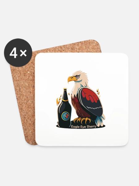 Eagle Eye Sherry - Coasters (set of 4) - white