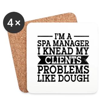 SPA-Manager Job Wellness Lustiges SPA-Management Sayi - Untersetzer (4er-Set) - Weiß - Vorne