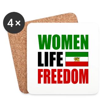 Women life freedom - Untersetzer (4er-Set) - Weiß - Vorne
