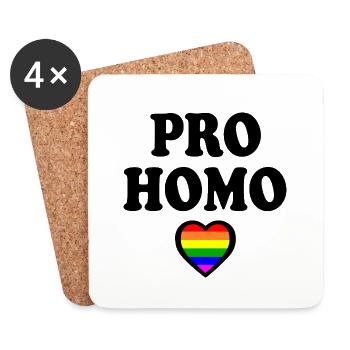 Pro homo - Untersetzer (4er-Set) - Weiß - Vorne
