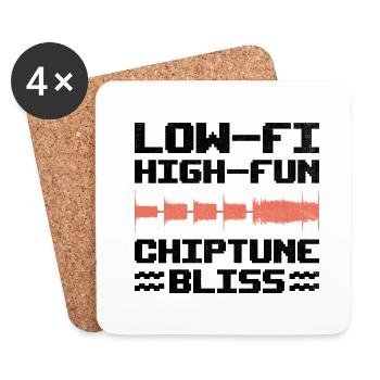 Chiptune Music Lover Groove to the Bleeps and Bloo - Coasters (set of 4) - white - Front