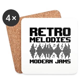 Chiptune Music Lover Groove to the Bleeps and Bloo - Coasters (set of 4) - white - Front