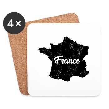 France t-shirt - Dessous de verre (lot de 4) - blanc - Devant