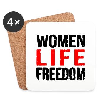 Women life freedom - Untersetzer (4er-Set) - Weiß - Vorne