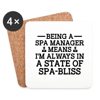 SPA-Manager Job Wellness Lustiges SPA-Management Sayi - Untersetzer (4er-Set) - Weiß - Vorne