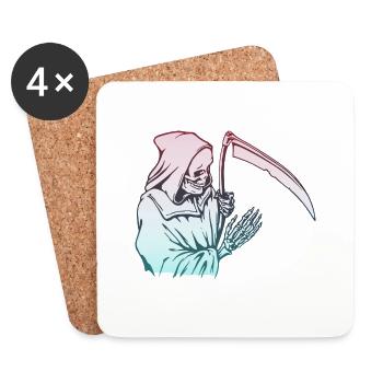 The Grim Reaper - Coasters (set of 4) - white - Front