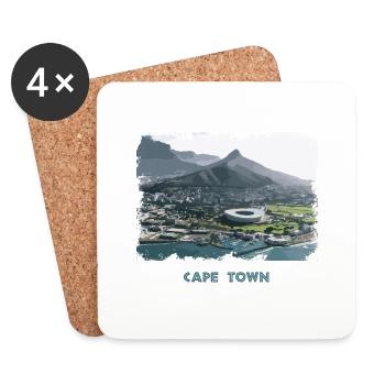 Cape Town Retro - Untersetzer (4er-Set) - Weiß - Vorne