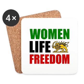 Women life freedom - Untersetzer (4er-Set) - Weiß - Vorne