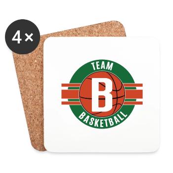 Basketball B Team Mannschaft Spieler Spiel Bball - Untersetzer (4er-Set) - Weiß - Vorne