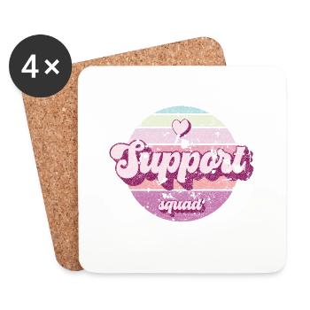 Support squad. - Coasters (set of 4) - white - Front