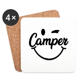 camping - Coasters (set of 4) - white - Front