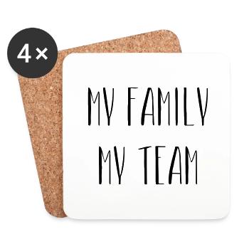 My Family My Team - My Family My Team - Coasters (set of 4) - white - Front