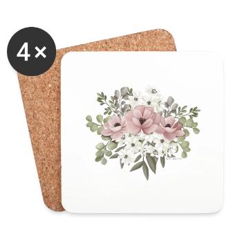 Romantik Butterfly by Agnes Johanna Art - Untersetzer (4er-Set) - Weiß - Vorne