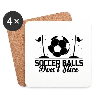Footgolf Joueur Foot Golf Jouer Footgolfers Foot - Dessous de verre (lot de 4) - blanc - Devant