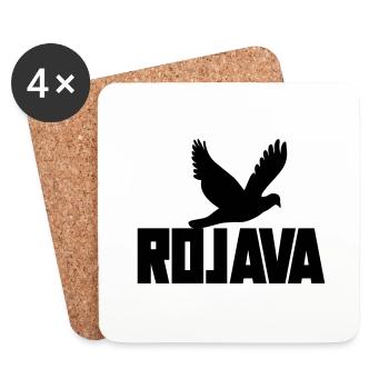 rojava kurdistan - Coasters (set of 4) - white - Front