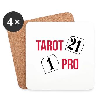 Tarot Pro - Dessous de verre (lot de 4) - blanc - Devant