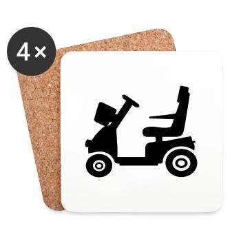Electric vehicle for seniors - Coasters (set of 4) - white - Front