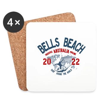 Surf around the world Bells Beach Australia - Coasters (set of 4) - white - Front