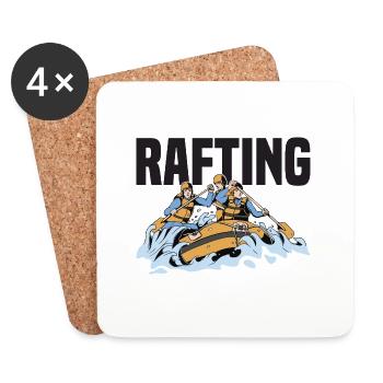 Rafting Squad Outfit für Teams Boot fahren Berge - Untersetzer (4er-Set) - Weiß - Vorne