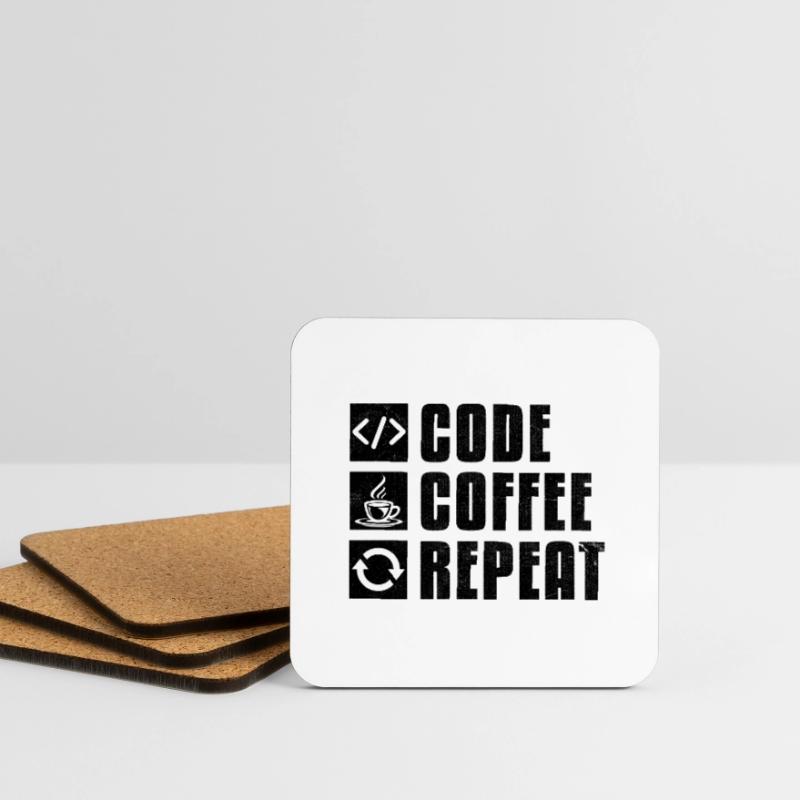 Kaffee-Codierung Programmierer Programmierer Entwickler Nerd Coff Untersetzer (4er-Set)