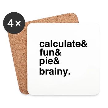 Calculer Joy Pie Lover Clever Challenge - Dessous de verre (lot de 4) - blanc - Devant