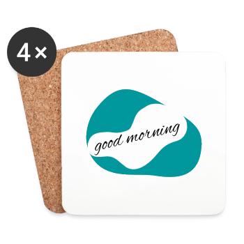 vêtements et accessoires - Dessous de verre (lot de 4) - blanc - Devant