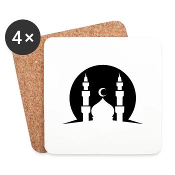 Ramadan Mubarak muslim islam Fasten moslem Allah - Untersetzer (4er-Set) - Weiß - Vorne