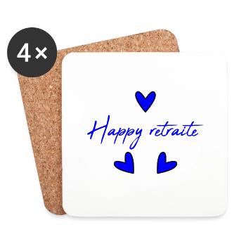 RETIREMENT. COLLEAGUE. RETIREMENT. RETIRED. RETIREMENT. - Coasters (set of 4) - white - Front