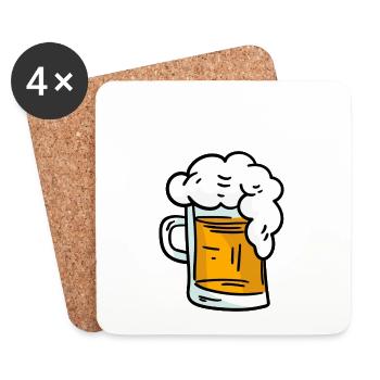 Bière Bierkurg Bier - Dessous de verre (lot de 4) - blanc - Devant
