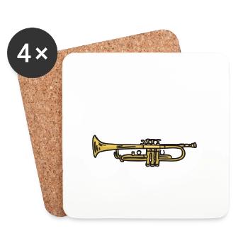 Trumpet - Coasters (set of 4) - white - Front