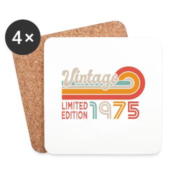 1975 Anniversary Born in 1975 - Coasters (set of 4) - white - Front
