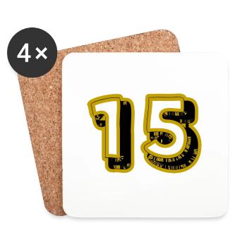 15. 15 YEARS. 15th ANNIVERSARY. 15 YEAR ANNIVERSARY. - Coasters (set of 4) - white - Front