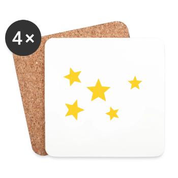 Stars - Coasters (set of 4) - white - Front