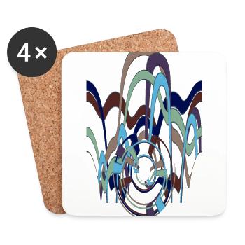 Résumé n° 56 - Dessous de verre (lot de 4) - blanc - Devant