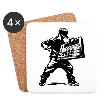 Beatmaker With Sampler - Coasters (set of 4) - white - Front