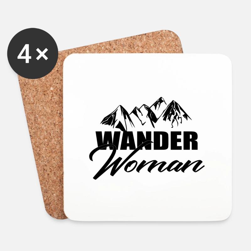 Wandern - Untersetzer (4er-Set) - Weiß