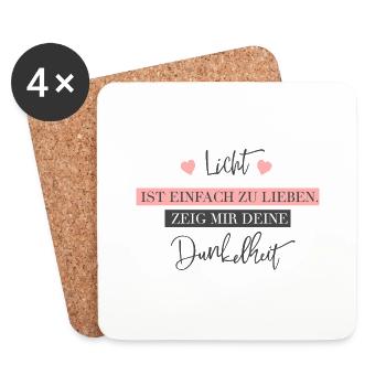 Licht ist einfach zu lieben - Untersetzer (4er-Set) - Weiß - Vorne