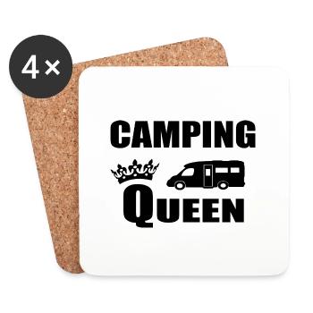 Camping - Untersetzer (4er-Set) - Weiß - Vorne