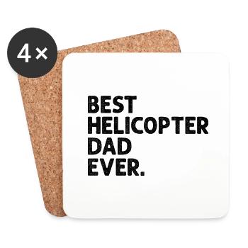 Best Helicopter Dad Ever Aviator Pilot Father Chop - Coasters (set of 4) - white - Front