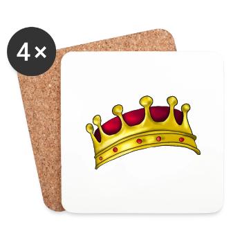 Couronne - Dessous de verre (lot de 4) - blanc - Devant