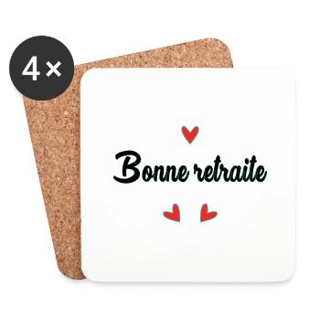RETIREMENT. HOLIDAY. RETIREMENT. RETIRED. RETIREMENT. - Coasters (set of 4) - white - Front