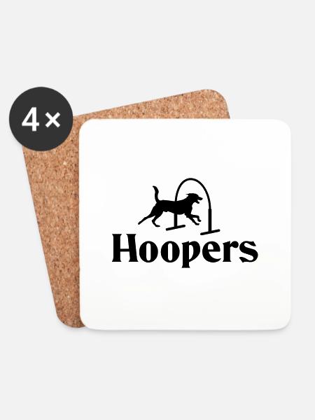 Hoopers ohne Querstrebe Hundesport Nr 4 - Untersetzer (4er-Set) - Weiß