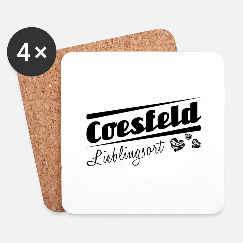 Coesfeld - Lieblingsort mit Stadtnamen - Untersetzer (4er-Set) - Weiß