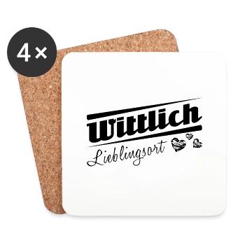 Wittlich - Lieblingsort mit Stadtnamen - Untersetzer (4er-Set) - Weiß - Vorne