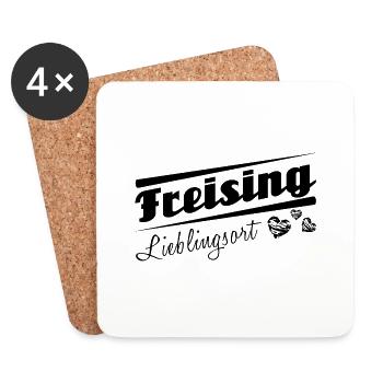 Freising - Lieblingsort mit Stadtnamen - Untersetzer (4er-Set) - Weiß - Vorne