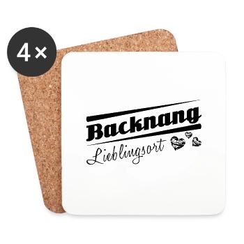 Backnang - Lieblingsort mit Stadtnamen - Untersetzer (4er-Set) - Weiß - Vorne